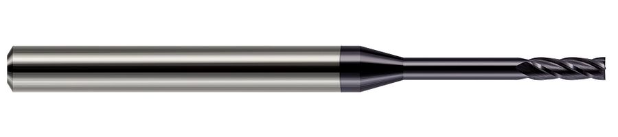 Picture of Harvey Tool 76245-C3 .045 Dia CarbideLNG RCH EM-2 FL, AlTiN End Mill Standard Flute Standard Helix Carbide AlTiN Single End Square Sharp